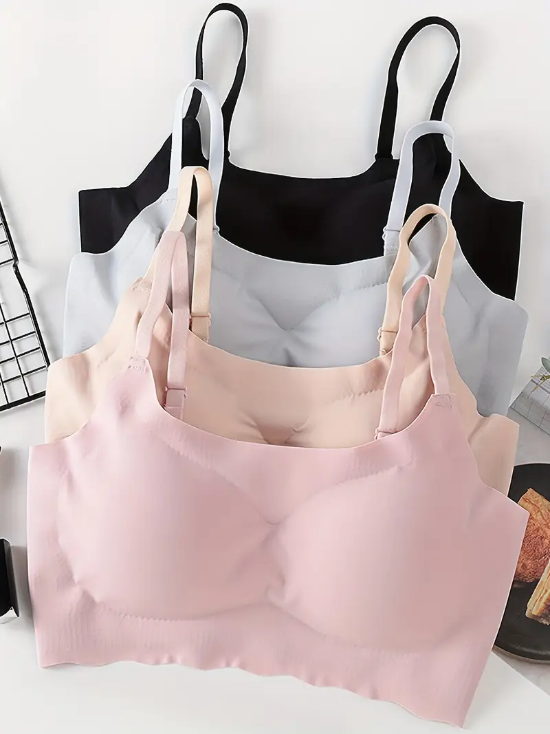 Seamless Wireless Padded Bra for Women, Removable Pads