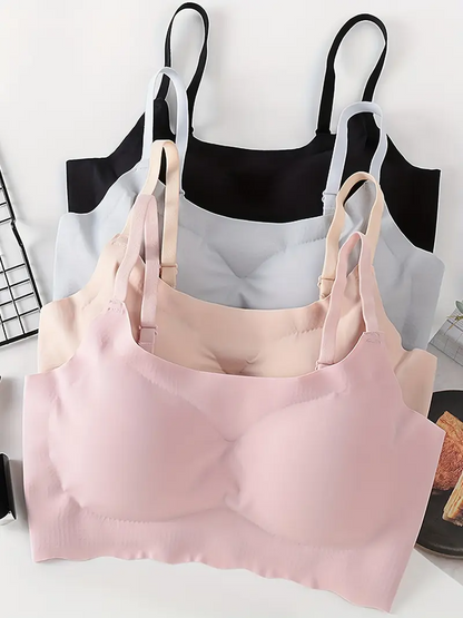 Seamless Wireless Padded Bra for Women, Removable Pads