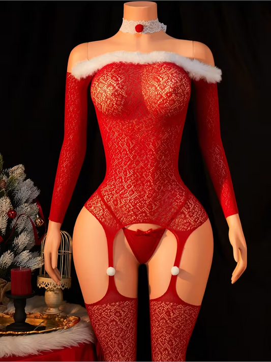 Red  Sexy Bodysuit
